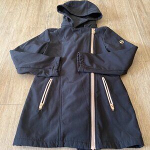 Michael Kors Black Zipped Pockets Jacket Coat - Size 14